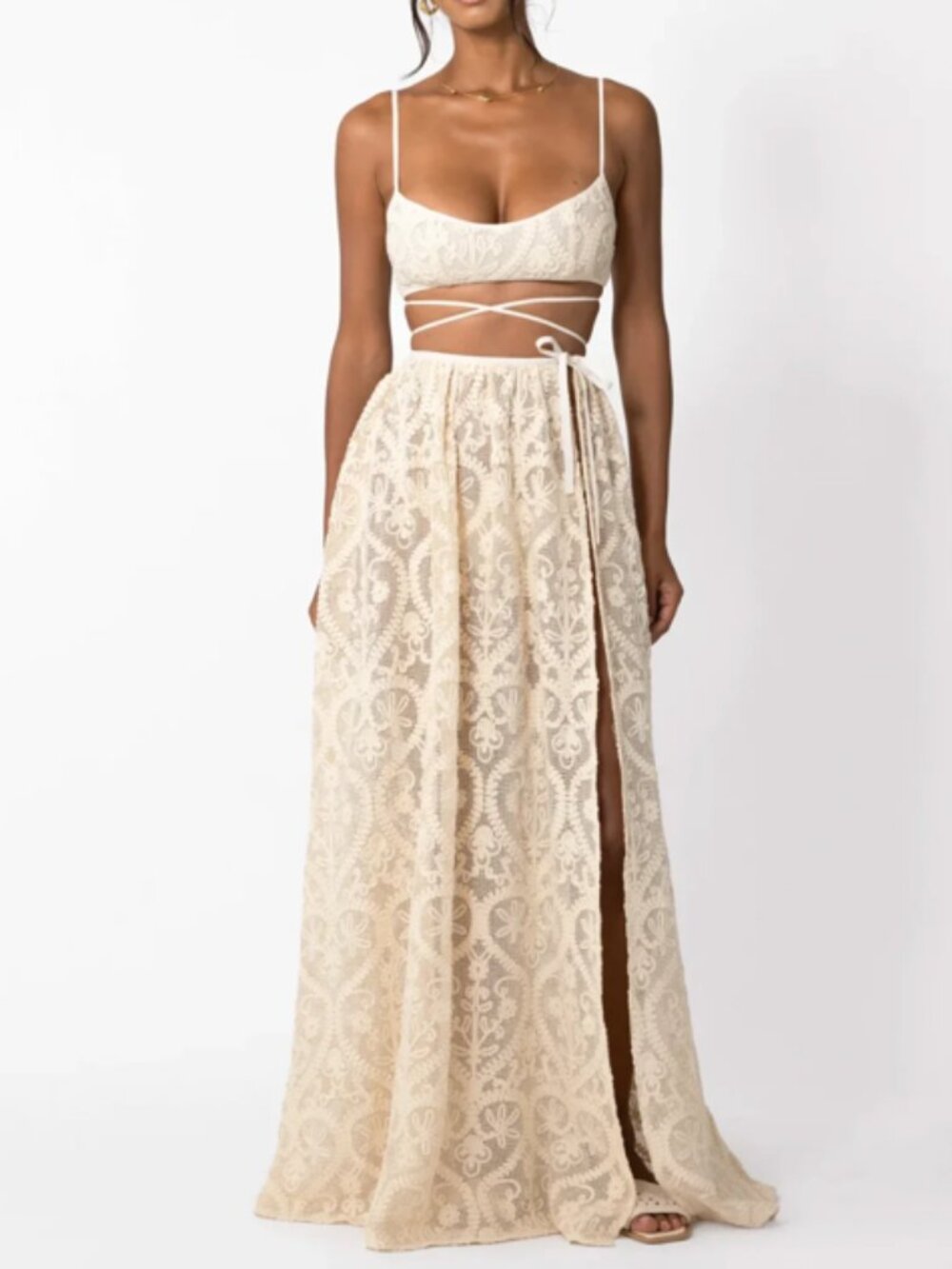 Sau Lee Amare Bralette and Skirt Set